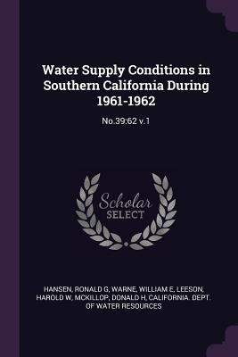 Water Supply Conditions in Southern California ... 1379181836 Book Cover