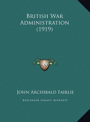 British War Administration (1919) 1169764681 Book Cover