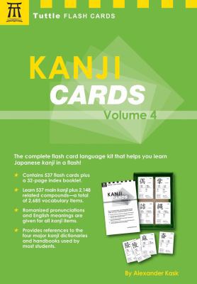 Kanji Cards Kit Volume 4: Learn 537 Japanese Ch... 0804836868 Book Cover