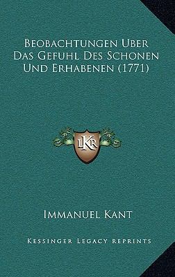 Beobachtungen Uber Das Gefuhl Des Schonen Und E... [German] 116595429X Book Cover