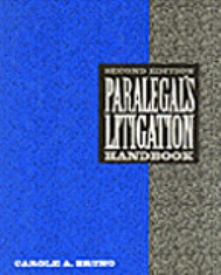 Paralegals Litigation Handbook 0314011773 Book Cover