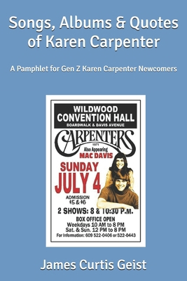 Songs, Albums & Quotes of Karen Carpenter: A Pa... B0FMP18XYV Book Cover