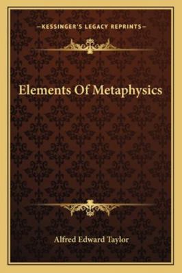 Elements Of Metaphysics 1162958200 Book Cover