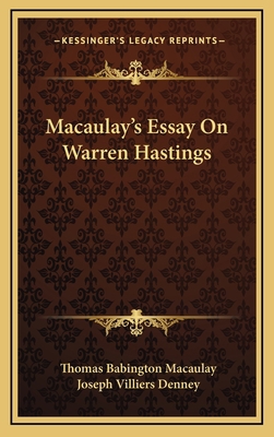 Macaulay's Essay on Warren Hastings 1163692891 Book Cover