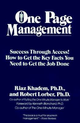 One Page Management: Success Through Access! Ho... 0688089054 Book Cover