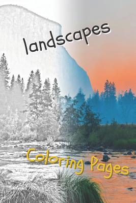 Landscape Coloring Pages: Beautiful Landscapes ... 1090616473 Book Cover