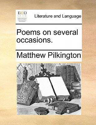 Poems on several occasions. 1170348769 Book Cover