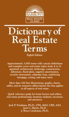 Dictionary of Real Estate Terms 1438001460 Book Cover