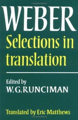 Max Weber: Selections in Translation 0521217571 Book Cover