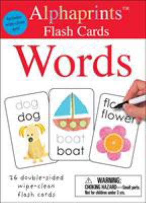Alphaprints: Wipe Clean Flash Cards Words 031252188X Book Cover