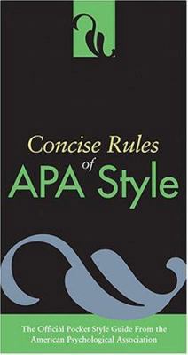 Concise Rules of APA Style B0072OLDQC Book Cover