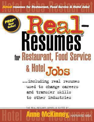 Real-Resumes for Restaurant, Food Service & Hot... 1475093861 Book Cover