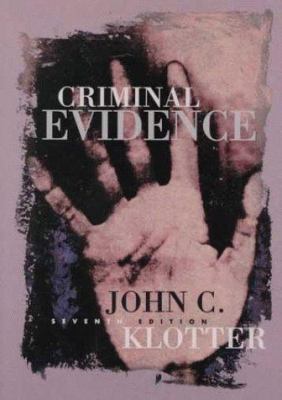Criminal Evidence (Justice Administration Legal... 0870845322 Book Cover