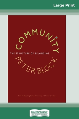 Community: The Structure of Belonging (16pt Lar... [Large Print] 0369307550 Book Cover