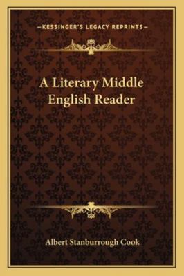 A Literary Middle English Reader 116330834X Book Cover