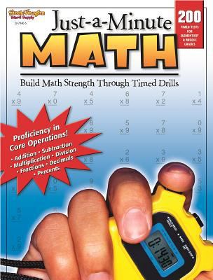 Just-A-Minute Math: Reproducible Grades 1-8 B009SNEUSI Book Cover