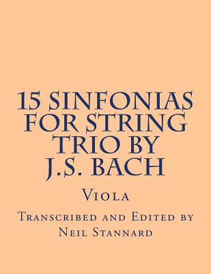 15 Sinfonias for String Trio by J.S. Bach (Viol... 151479134X Book Cover