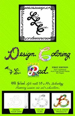 Paperback Long Live Cursive Design Coloring Pad Book