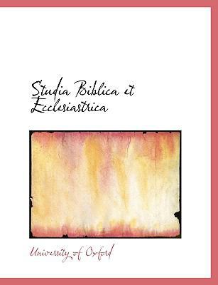 Studia Biblica Et Ecclesiastrica 1116030659 Book Cover