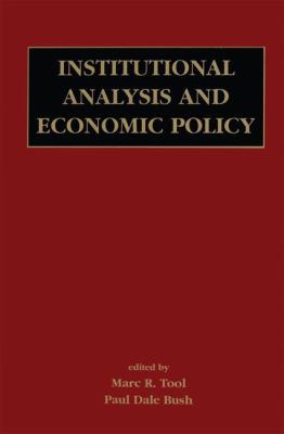 Institutional Analysis and Economic Policy 1402073089 Book Cover