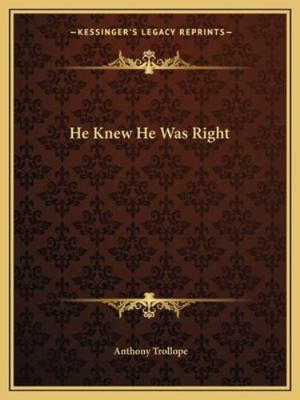 He Knew He Was Right 1162665408 Book Cover