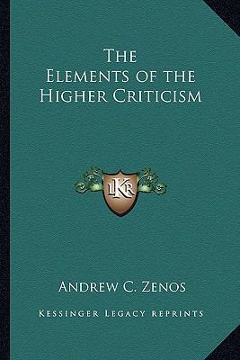 The Elements of the Higher Criticism 1162784954 Book Cover