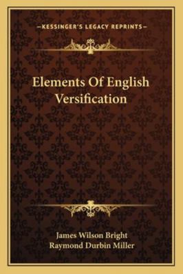 Elements Of English Versification 1162971282 Book Cover