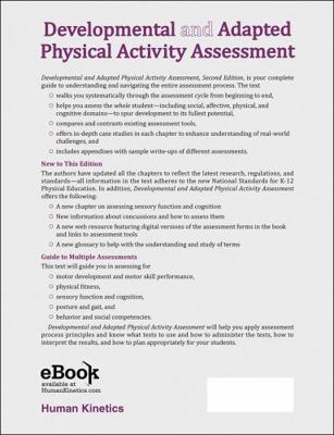 Developmental and Adapted Physical Activity Ass... 1492543802 Book Cover
