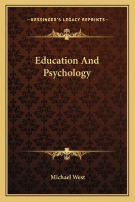 Education And Psychology 1163106623 Book Cover
