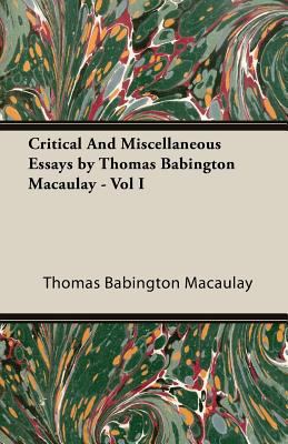 Critical and Miscellaneous Essays by Thomas Bab... 1408600153 Book Cover