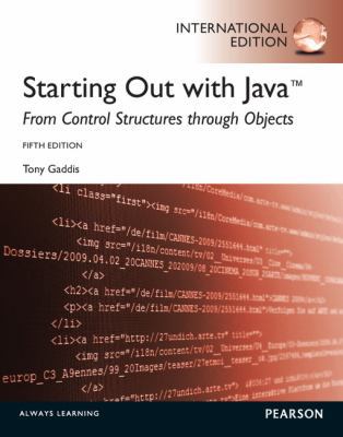 Starting Out with Java: From Control Structures... 0273774425 Book Cover