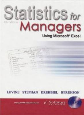 Statistics for Managers Using Microsoft Excel 0131440543 Book Cover
