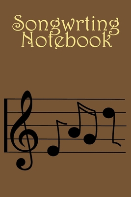 Paperback Songwrting Notebook: Lined Sheet Music Notebook & Wide Staff Blank Manuscript Paper | 6 Staves Per Page Notebook / Journal Gift, 100 Pages, 6x9, Song Cover, Matte Finish Book