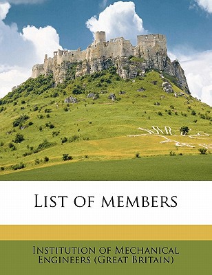List of Members Volume 1915 1178280020 Book Cover