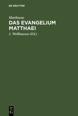 Das Evangelium Matthaei [German] 3111130770 Book Cover