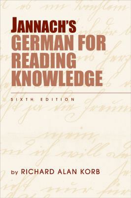 Jannach’s German for Reading Knowledge (World L... [German] 1413033490 Book Cover