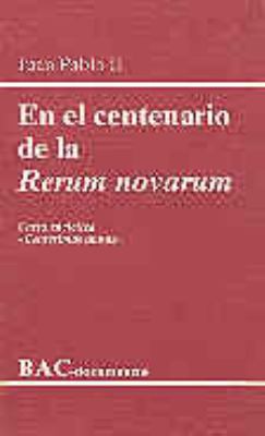 En el centenario de la "Rerum novarum". Carta e... [Spanish] 8479140364 Book Cover