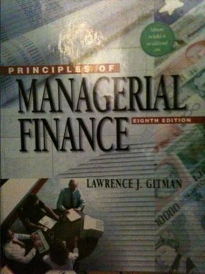 Principles of Managerial Finance 0673980626 Book Cover