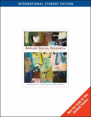 Applied Social Research: A Tool for the Human S... 0495603635 Book Cover