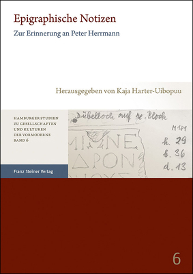 Epigraphische Notizen: Zur Erinnerung an Peter ... [German] 351512456X Book Cover