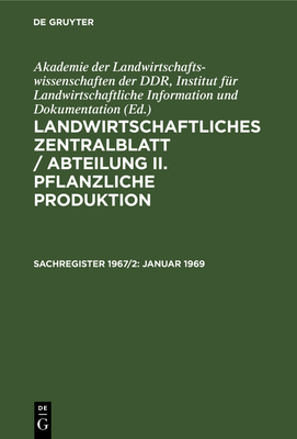 Januar 1969: Zweites Halbjahresregister, (Hefte... [German] 3112646290 Book Cover