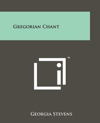 Gregorian Chant 1258133245 Book Cover