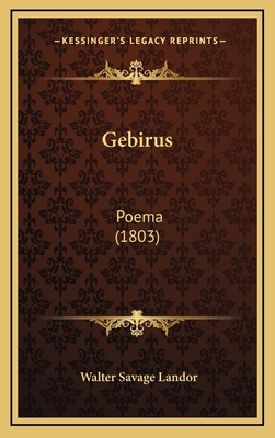 Gebirus: Poema (1803) [Latin] 1166638561 Book Cover