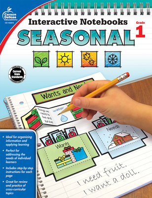 Interactive Notebooks Seasonal, Grade 1 1483850250 Book Cover