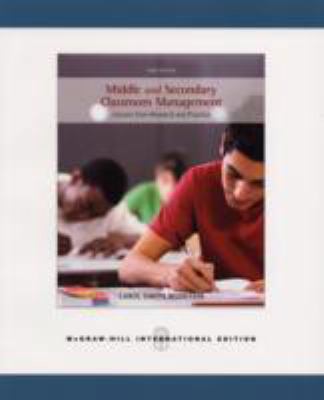 Middle and Secondary Classroom Management: : Le... 0071107649 Book Cover