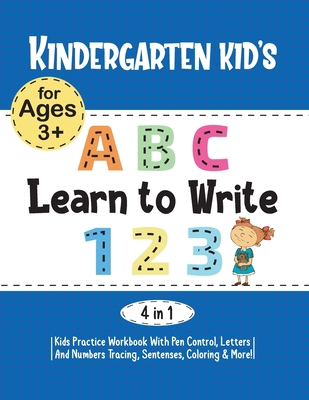 Kindergarten Kids Learn to Write Workbook (4 in... B08Z41NXXC Book Cover