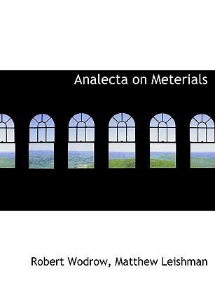 Analecta on Meterials 1140010719 Book Cover