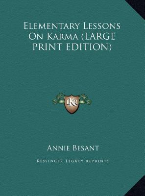 Elementary Lessons on Karma [Large Print] 1169890121 Book Cover