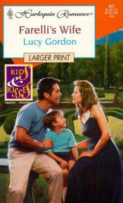 Farelli's Wife: Kids & Kisses [Large Print] 0373158076 Book Cover