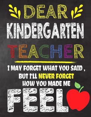 Dear Kindergarten Teacher I May Forget What You... 1080112987 Book Cover